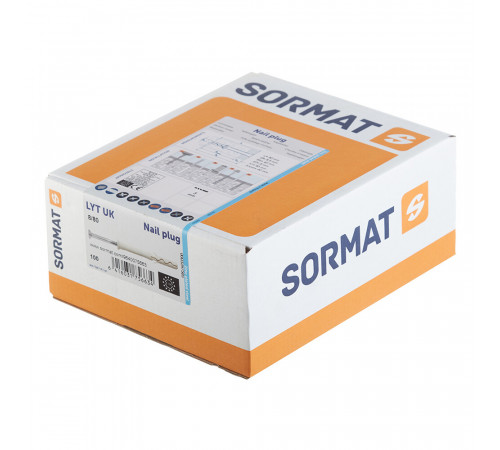 Дюбель-гвоздь Sormat 8x80 мм потайная манжета нейлон (100 шт.)