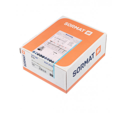 Дюбель-гвоздь Sormat 8x100 мм потайная манжета нейлон (100 шт.) Дюбель-гвоздь Sormat 8x100 мм потайная манжета нейлон (100 шт.)