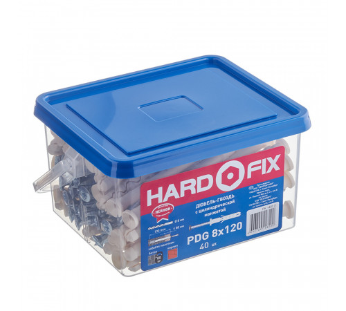 Дюбель-гвоздь Hard-Fix 8x120 мм цилиндрическая манжета нейлон (40 шт.)