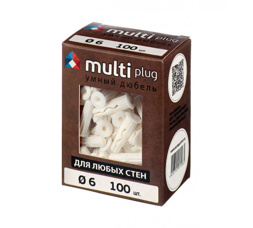Дюбель универсальный MULTI plug 6x25 мм нейлон (100 шт.) Дюбель универсальный MULTI plug 6x25 мм нейлон (100 шт.)