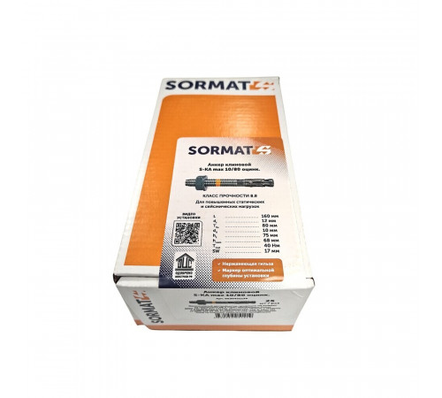 Анкер клиновой Sormat S-KA max для бетона 10х10/80 мм (25 шт.) Анкер клиновой Sormat S-KA max для бетона 10х10/80 мм (25 шт.)