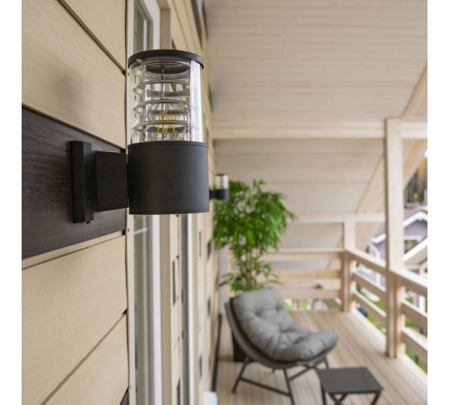 Светильник садово-парковый настенный Outdoor Bronx черный E27 60 Вт IP54 (O576WL-01B) Светильник садово-парковый настенный Outdoor Bronx черный E27 60 Вт IP54 (O576WL-01B)