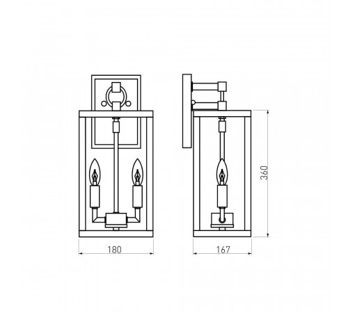 Светильник садово-парковый настенный Elektrostandard Candle черный 360 мм E14 60 Вт IP43 (a058260) Светильник садово-парковый настенный Elektrostandard Candle черный 360 мм E14 60 Вт IP43 (a058260)