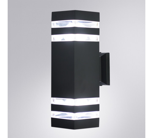 Светильник садово-парковый настенный Arte Lamp Heather черный E27 40 Вт IP54 (A4413AL-2BK)