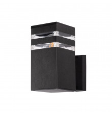 Светильник садово-парковый настенный Arte Lamp Hadar черный E27 IP44 (A4421AL-1BK)