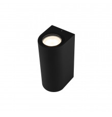 Светильник садово-парковый настенный Outdoor Slat черный GU10 120 Вт IP54 (O044WL-02B)