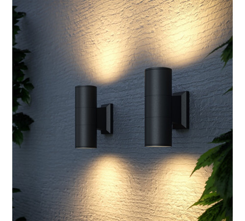 Светильник садово-парковый настенный Outdoor Bowery черный GU10 120 Вт IP54 (O574WL-02B) Светильник садово-парковый настенный Outdoor Bowery черный GU10 120 Вт IP54 (O574WL-02B)