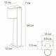 Светильник садово-парковый Arte Lamp Compass черный 500 мм GU10 35 Вт IP65 (A3102FN-1BK)