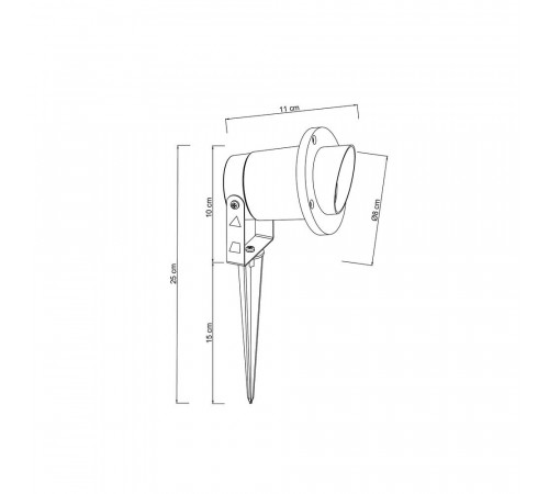 Светильник садово-парковый Arte Lamp Elsie черный 250 мм GU10 35 Вт IP65 (A1522IN-1BK) Светильник садово-парковый Arte Lamp Elsie черный 250 мм GU10 35 Вт IP65 (A1522IN-1BK)