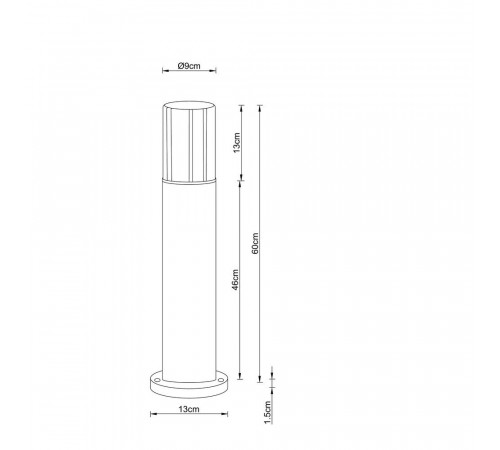 Светильник садово-парковый Arte Lamp Seginus черный 600 мм E27 40 Вт IP54 (A6515PA-1BK) Светильник садово-парковый Arte Lamp Seginus черный 600 мм E27 40 Вт IP54 (A6515PA-1BK)