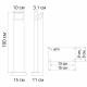 Светильник светодиодный садово-парковый Arte Lamp Metropolis черный 1000 мм 4000К 13 Вт IP65 (A1992PA-1BK)