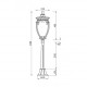 Светильник садово-парковый Outdoor Fleur бронза 1130 мм E27 60 Вт IP44 (O414FL-01BZ1)