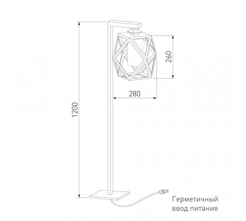 Светильник садово-парковый Elektrostandard Ambra черный E27 60 Вт IP33 (35133/F)