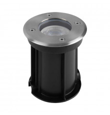 Светильник тротуарный встраиваемый Outdoor Tubo серебро GU10 35 Вт IP65 (O043DL-01S)