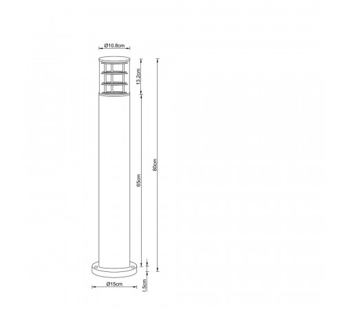Светильник садово-парковый Arte Lamp Tokyo черный 800 мм E27 40 Вт IP54 (A5318PA-1BK)