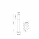 Светильник садово-парковый Arte Lamp Salire матовое серебро 1120 мм E27 20 Вт IP44 (A3157PA-1SS)