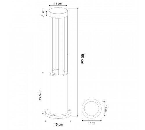 Светильник светодиодный садово-парковый Arte Lamp Thuban черный 600 мм 4200К 10 Вт IP65 (A1060PA-1BK) Светильник светодиодный садово-парковый Arte Lamp Thuban черный 600 мм 4200К 10 Вт IP65 (A1060PA-1BK)