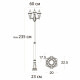 Светильник садово-парковый Arte Lamp Madrid коричневый 2350 мм E27 225 Вт IP44 (A1542PA-3BN)