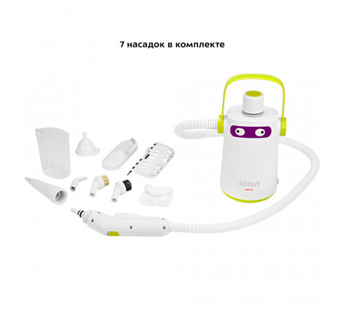 Пароочиститель Kitfort KT-9109-2 бело-салатовый