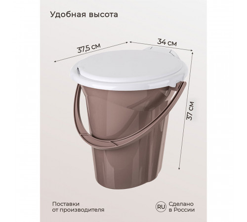 Ведро-туалет БытПласт Лотос 19 л пластиковое Ведро-туалет БытПласт Лотос 19 л пластиковое