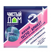 Средство для защиты от крыс и мышей тесто-брикет Чистый дом 200 г