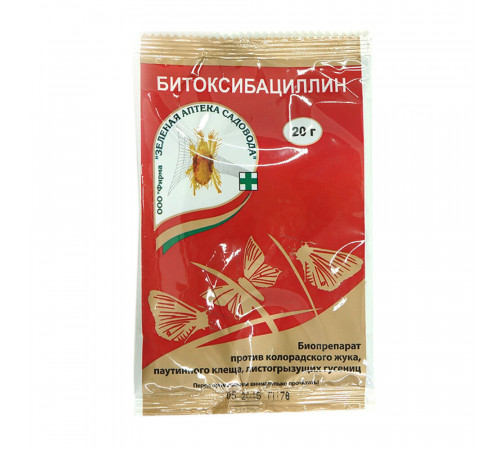 Средство для зашиты от колорадского жука Зеленая Аптека Садовода Битоксибациллин 20 г Средство для зашиты от колорадского жука Зеленая Аптека Садовода Битоксибациллин 20 г