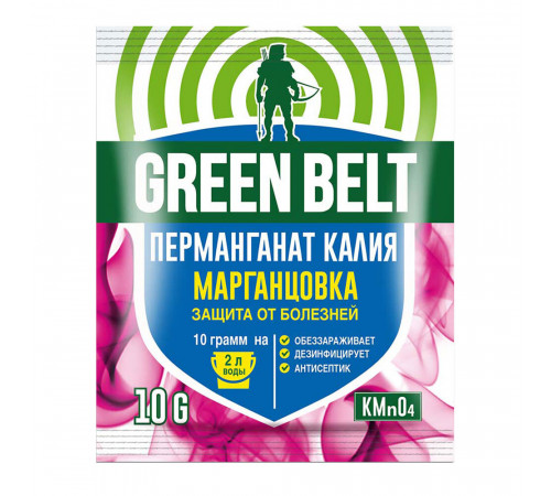 Средство для защиты растений от болезней Green Belt Марганцовка перманганат калия 10 г Средство для защиты растений от болезней Green Belt Марганцовка перманганат калия 10 г