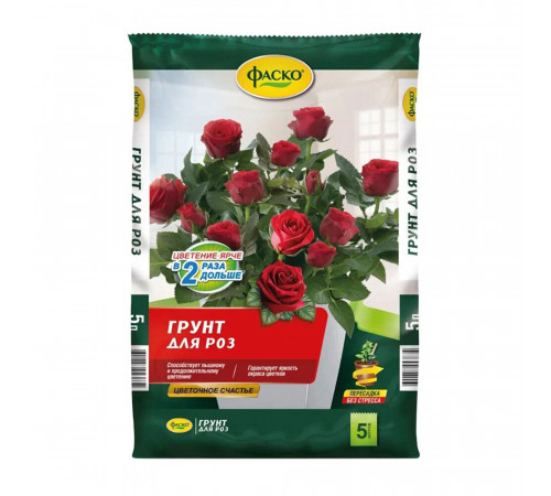 Торфогрунт Фаско Цветочное счастье для роз 5 л Торфогрунт Фаско Цветочное счастье для роз 5 л