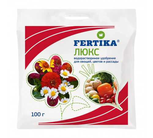 Удобрение минеральное сухое универсальное гранулированное Люкс Fertika 100 г Удобрение минеральное сухое универсальное гранулированное Люкс Fertika 100 г