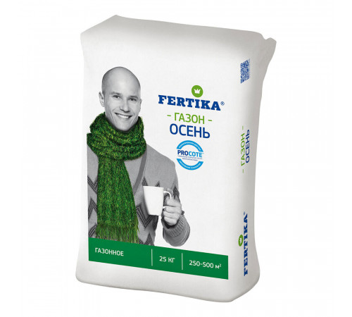Удобрение сухое для газона гранулированное Тукосмесь Осень Fertika 25 кг
