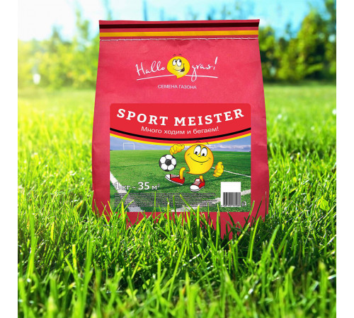 Семена газонной травы Sport Meister Gras Газон Сити 1 кг Семена газонной травы Sport Meister Gras Газон Сити 1 кг