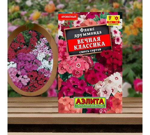 Флокс Вечная классика смесь сортов Аэлита 0,5 г Флокс Вечная классика смесь сортов Аэлита 0,5 г