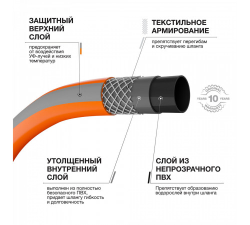 Шланг поливочный 1/2 30 м четырехслойный Daewoo MaxiFlex ПВХ (DWH 3115) Шланг поливочный 1/2 30 м четырехслойный Daewoo MaxiFlex ПВХ (DWH 3115)