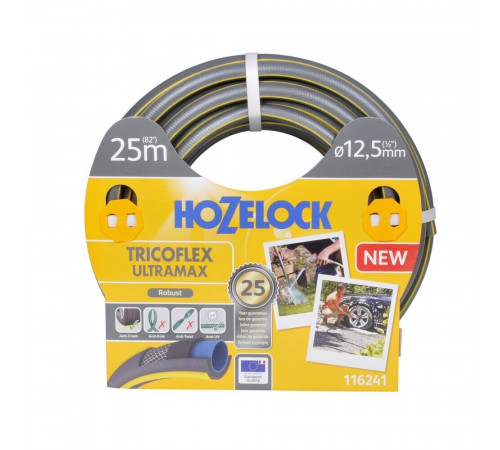 Шланг поливочный 1/2 25 м пятислойный HoZelock Tricoflex Ultramax ПВХ армированный (116241)