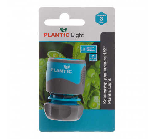 Коннектор 1/2 для шланга Plantic Light полипропиленовый (39370-01) Коннектор 1/2 для шланга Plantic Light полипропиленовый (39370-01)