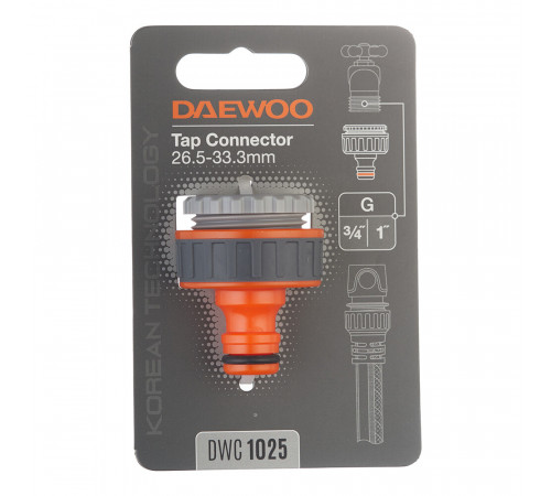 Адаптер 3/4х1 для крана Daewoo пластиковый (DWC 1025) Адаптер 3/4х1 для крана Daewoo пластиковый (DWC 1025)