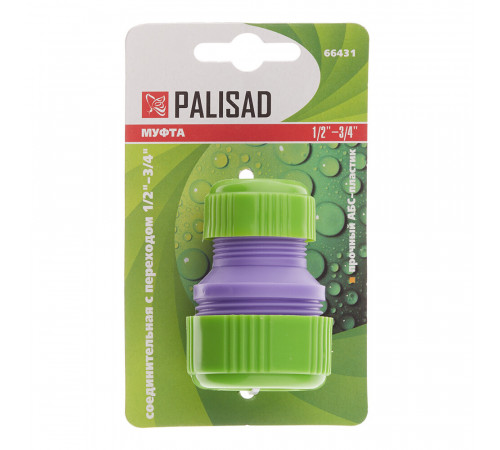 Муфта 1/2х3/4 для шланга Palisad пластиковая (66431) Муфта 1/2х3/4 для шланга Palisad пластиковая (66431)