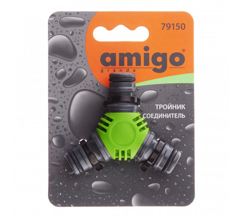Тройник для поливочного шланга Amigo пластиковый (79150) Тройник для поливочного шланга Amigo пластиковый (79150)