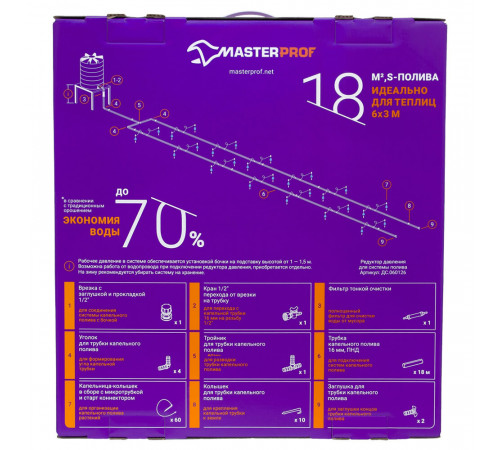 Система капельного полива MasterProf Classic трубчатая (ДС.070972) Система капельного полива MasterProf Classic трубчатая (ДС.070972)