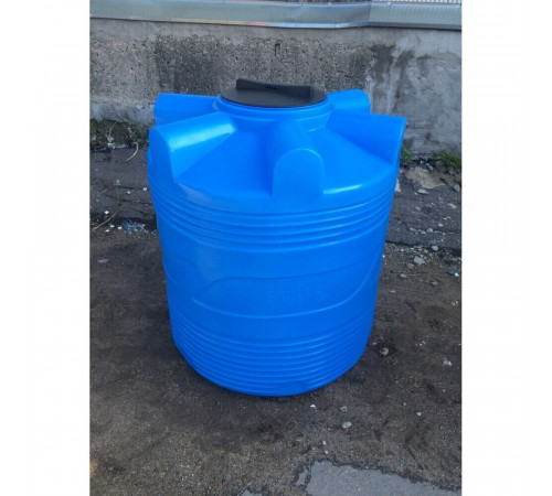 Емкость Polimer Group V-500 500 л пластиковая с крышкой синяя