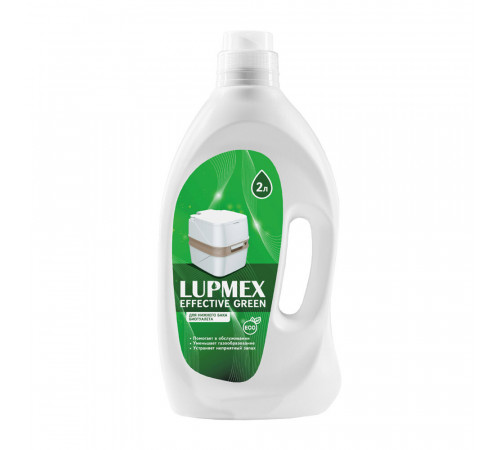 Жидкость для биотуалетов Lupmex Effective Green 2 л в нижний бак