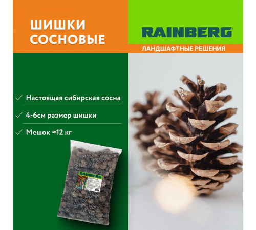 Шишка сосновая декоративная Rainberg 60 л Шишка сосновая декоративная Rainberg 60 л