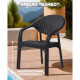 Кресло пластиковое Heniver Bambo шоколад 820х435х640 (SPC-B018)