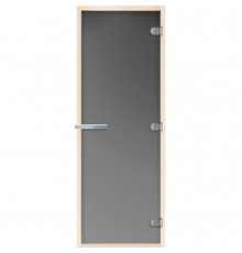 Дверь для бани и сауны стеклянная графит матовая DoorWood 690х1890 мм (DW02551)