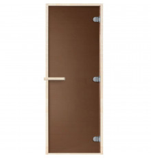 Дверь для бани и сауны стеклянная бронза матовая DoorWood Теплая ночь 690х1890 мм (DW01125)