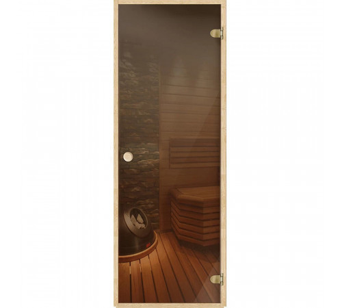 Дверь для бани и сауны стеклянная бронза DoorWood 690х1890 мм (DW02187) Дверь для бани и сауны стеклянная бронза DoorWood 690х1890 мм (DW02187)