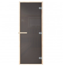 Дверь для бани и сауны стеклянная графит DoorWood Сумерки 690х1890 мм (DW03231)