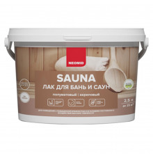 Лак акриловый Neomid Sauna бесцветный 2,5 л полуматовый