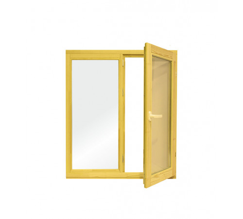 Окно деревянное Timber&style 1160х1000х45 мм 2 створки левая глухая правая поворотная Окно деревянное Timber&style 1160х1000х45 мм 2 створки левая глухая правая поворотная