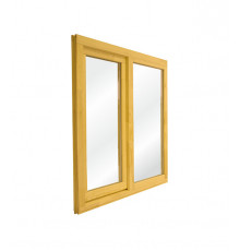Окно деревянное Timber&style 1160х1170х45 мм 2 створки левая глухая правая поворотная